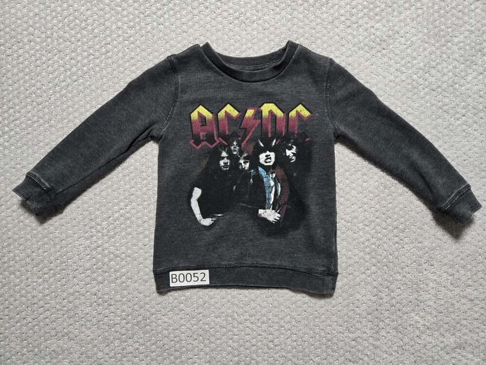 By Junk Food AC/DC Highway To Hell Toddler Charcoal Sweatshirt Size 4T